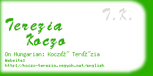 terezia koczo business card